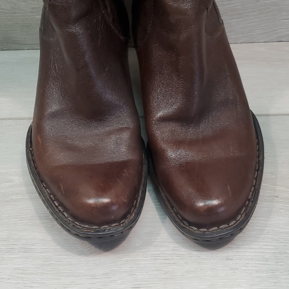 Born Women Leather Tall Heels Boots shoes s 6 - Picture 4 of 13